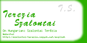 terezia szalontai business card